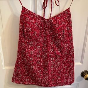 Loft handkerchief pattern halter top size 4